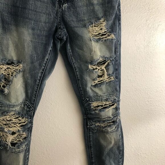 Crysp Denim distressed Blue Jeans size 30 - Picture 6 of 10